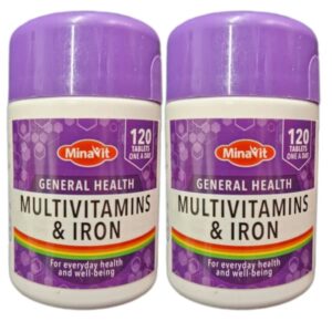Minavit Multivitamins & Iron For Everyday Health And Wellbeing – 120 Tablets