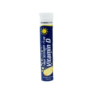 Vitamin Store Vitamin D Effervescent Tablets, Max Strength 75ug, Lemon & Lime Flavoured, Suitable for Vegetarians